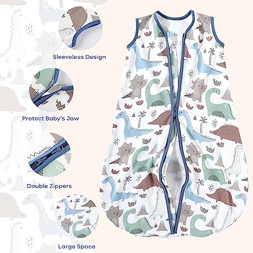 Yoofoss Baby Sleep Sack 6-12 Months Baby Wearable Blanket 100% Organic Cotton 2-Way Zipper TOG 0.5 Toddler Sleeping Sack Lightweight Sleep Sacks for Babies(Medium) - Image 5