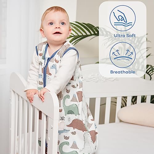 Yoofoss Baby Sleep Sack 6-12 Months Baby Wearable Blanket 100% Organic Cotton 2-Way Zipper TOG 0.5 Toddler Sleeping Sack Lightweight Sleep Sacks for Babies(Medium) - Image 3