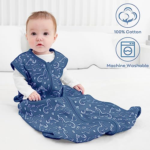Yoofoss Baby Sleep Sack 6-12 Months Baby Wearable Blanket 100% Organic Cotton 2-Way Zipper TOG 0.5 Toddler Sleeping Sack Lightweight Sleep Sacks for Babies(Medium) - Image 2