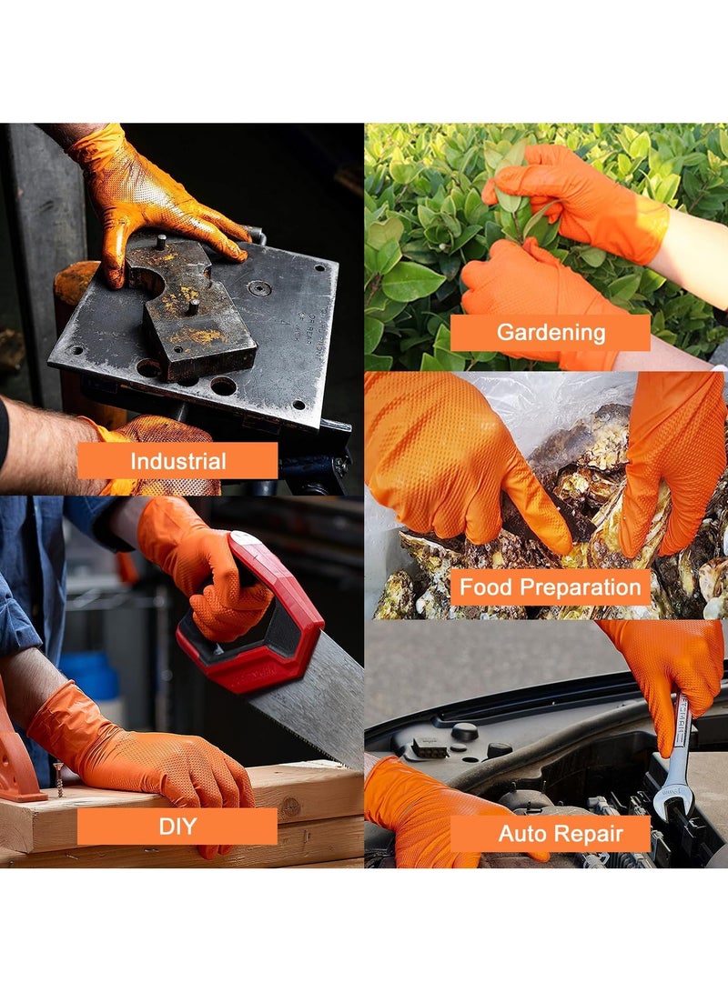 100pcs Premium Household Cleaning Gloves Disposable Thickened Nitrile Protective Gloves Waterproof Kitchen Dishwashing Gloves Durable Laundry Washing Gloves Non-slip Housework Gloves Cleaning Supplies - Image 2