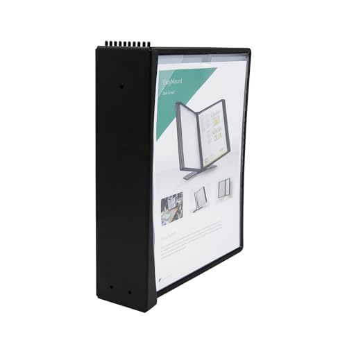 Tarifold DJOIS Wall Mount Reference and Display System – 10 Double-Sided Letter Pockets – 20 Sheet Capacity – Durable ABS & Metal – Easy-Load – Black (EZW771) - Image 4