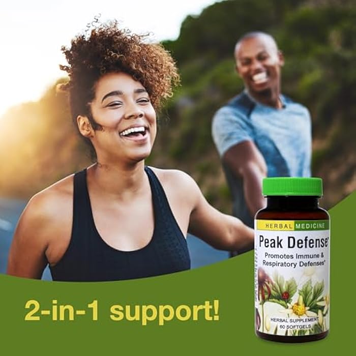 Herbs Etc. Peak Defense Softgels - Herbal Supplement for Immune Defense & Respiratory Support - Goldenseal, Echinacea Angustifolia & Yarrow - Gluten-Free & Organic - 60 Count (60 Servings) - Image 4