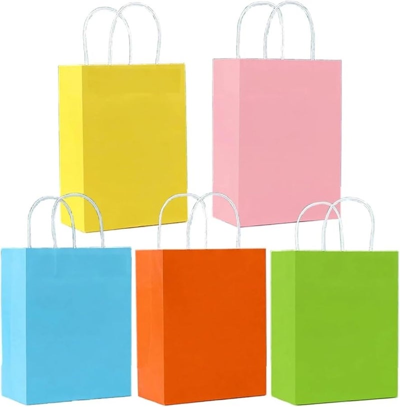 Kraft Paper Gift Bags With Handle 50pcs 21x11x27cm For Wedding Birthday Party - Image 2