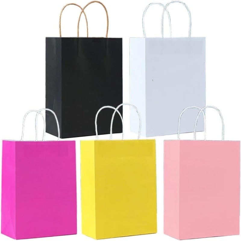 Kraft Paper Gift Bags With Handle 50pcs 21x11x27cm For Wedding Birthday Party - Image 4