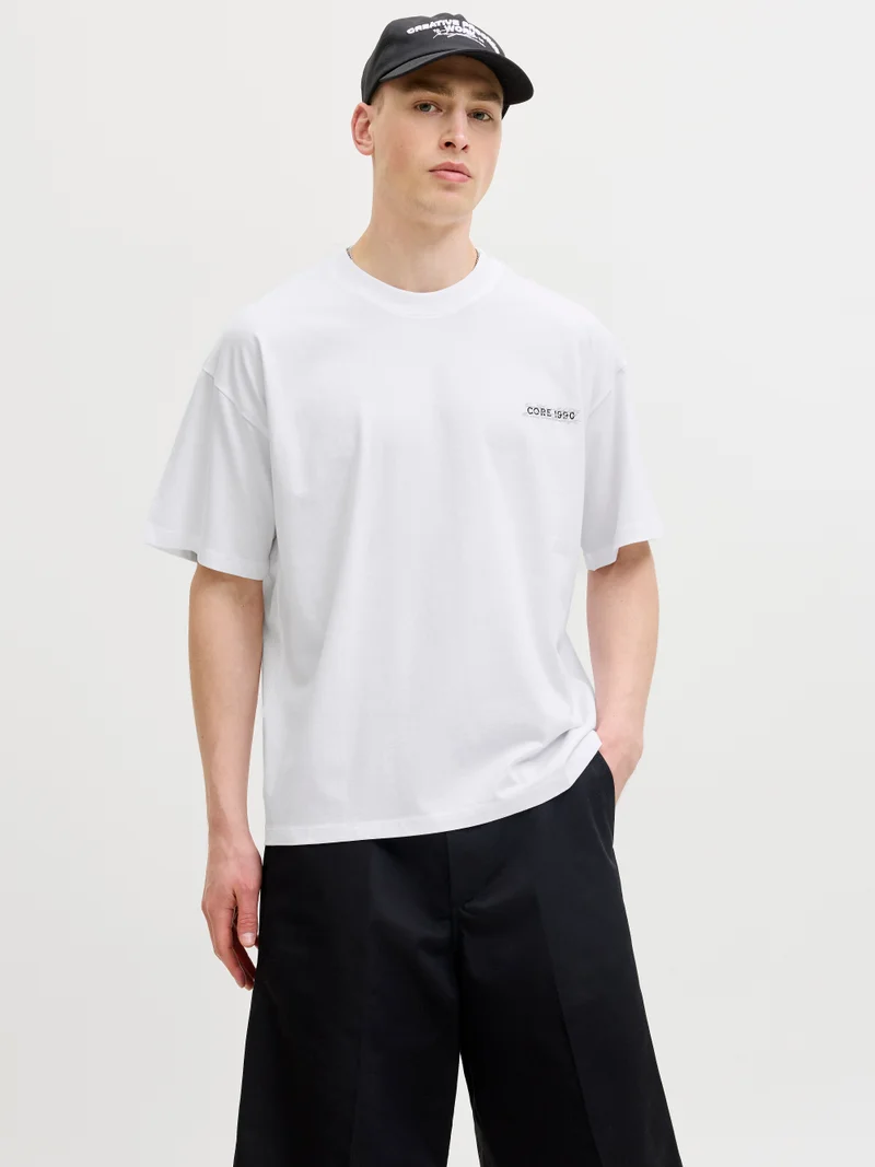 جاك اند جونز JCOETERNA SCRIPT BACK PRINT TEE SS SA26