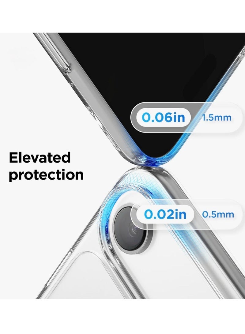 كريستال جراب هاتف شفاف لهاتف آيفون 17 إير - غطاء TPU صلب فائق النحافة ومقاوم للصدمات، جراب خلفي واقٍ شفاف تمامًا مقاوم للاصفرار مع حماية للكاميرا - Image 4