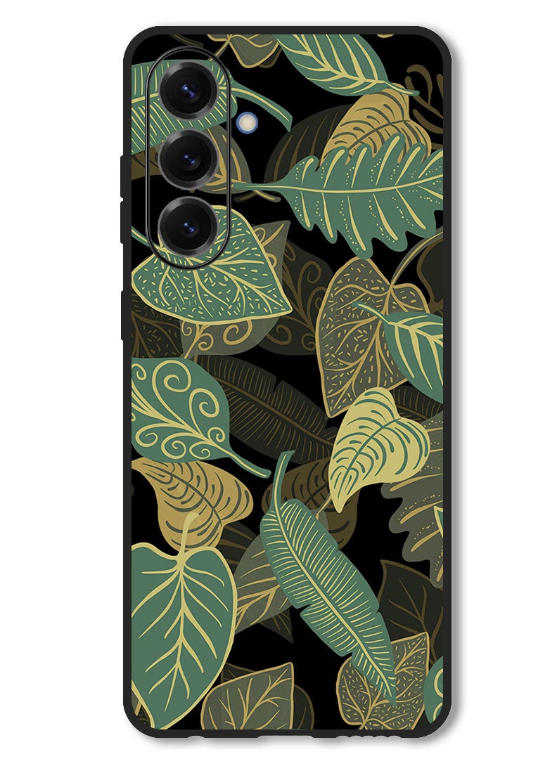 Theodor Case Compatible with Samsung Galaxy M56 6.74 Inch Protection Shockproof Bumper Cover leaves_patterns_texture - Image 1