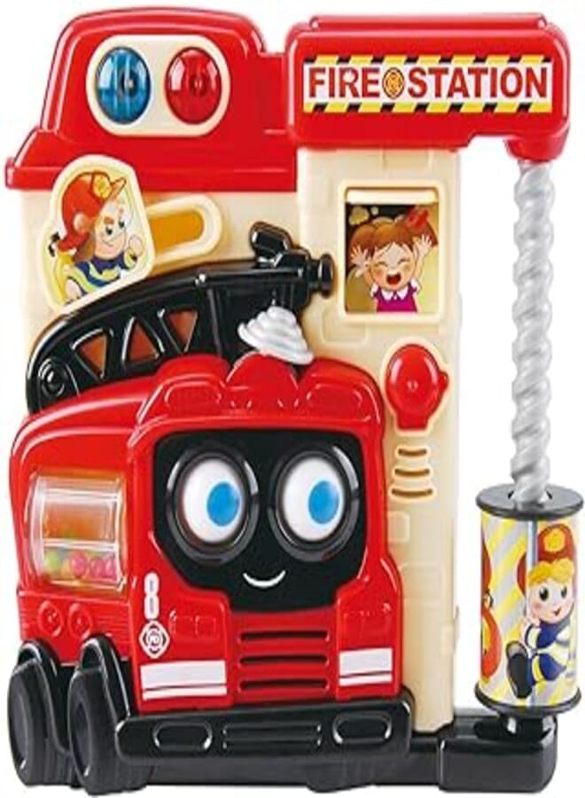 Playgo Act & Sound Out Fire Station B/O, Multi-Colour, 1014