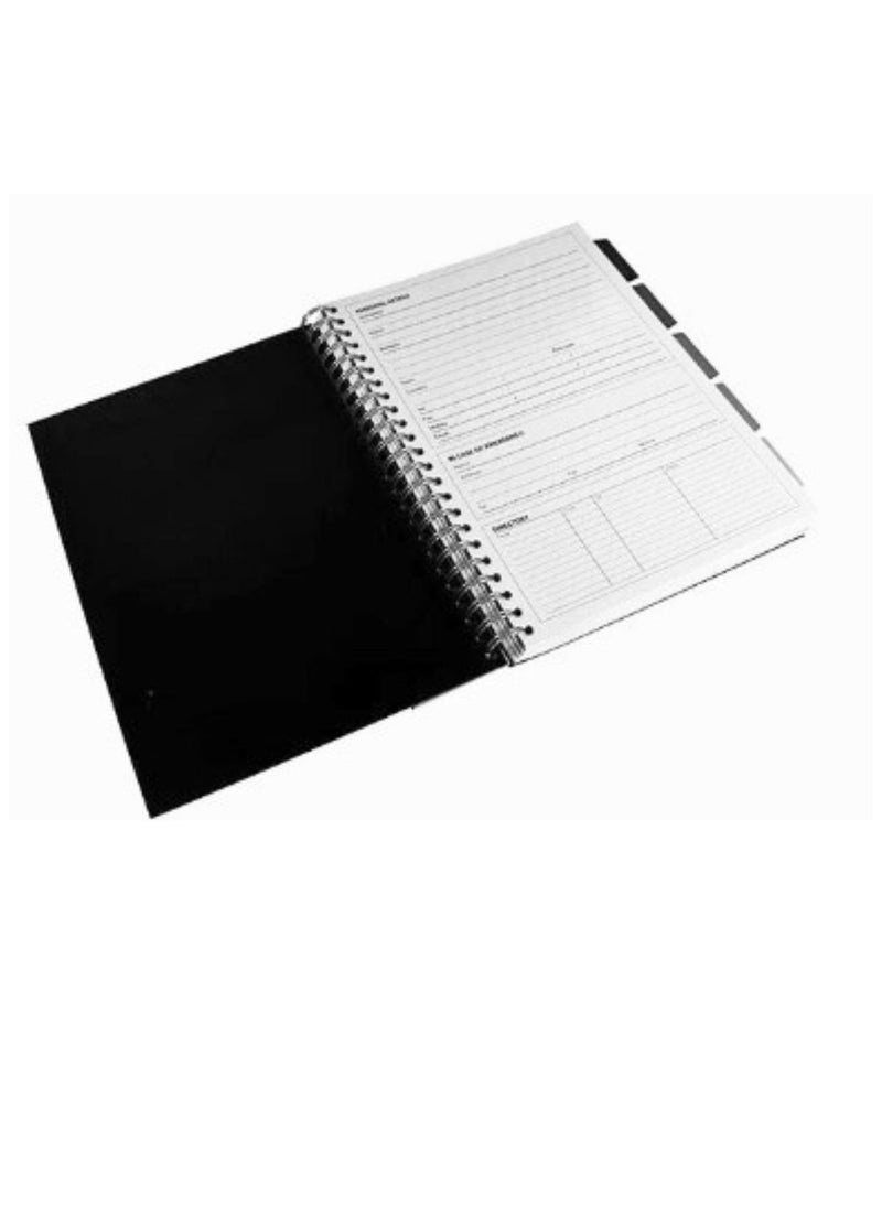 SUPER DEAL - A4 80gsm 8MM Ruled Project Book 100 Sheets with 5 Dividers Assorted Color - Image 1