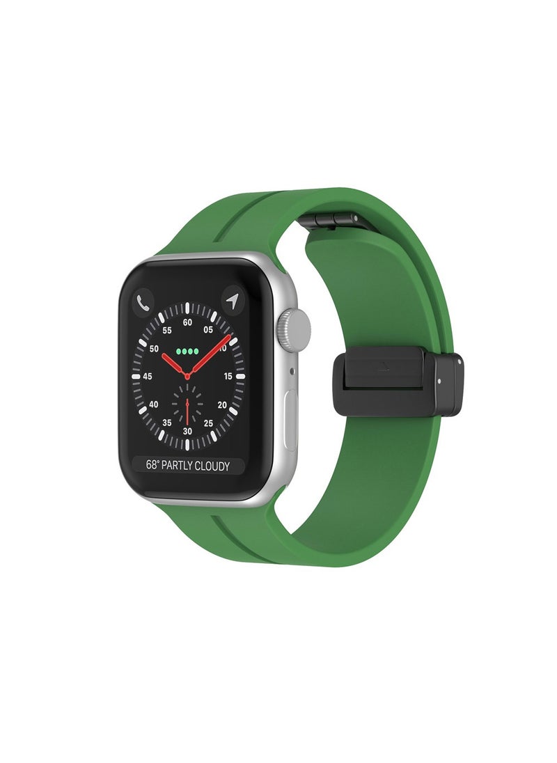 Generic Soft Silicone Watch Band Sport Band with Magnetic Buckle for 42/44/45/49mm Apple Watch Ultra 2/Ultra and Series 9/8/SE 2nd/7/SE/6/5/4/3/2/1  - Image 1
