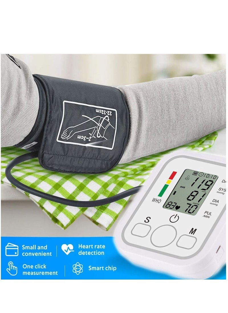 BORTONY - Digital BP Machine Monitor Auto Reading Large LCD Display Electronic Heart Pressure Sphygmomanometer with Voice Function - Image 1