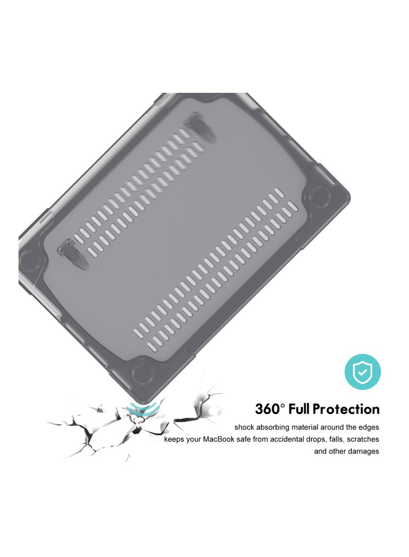 Procases Macbook Pro 14 Inch Case 2023 A2779 M2 Release Heavy Duty Hard Shell Dual Layer Protective Cover With Fold Kickstand Black - Image 2