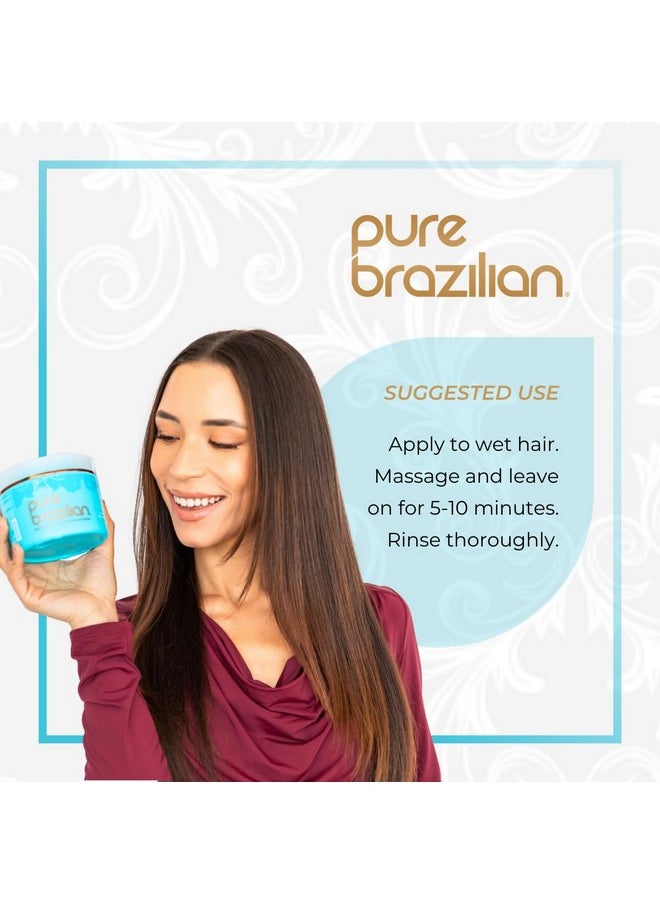 Pure Brazilian - Pure Brazilian Deep Conditioning Masque - Deep Conditioner Hair Treatment with Brazilian Keratin, Acai, and Arginine - 8 Fl Oz - Image 1