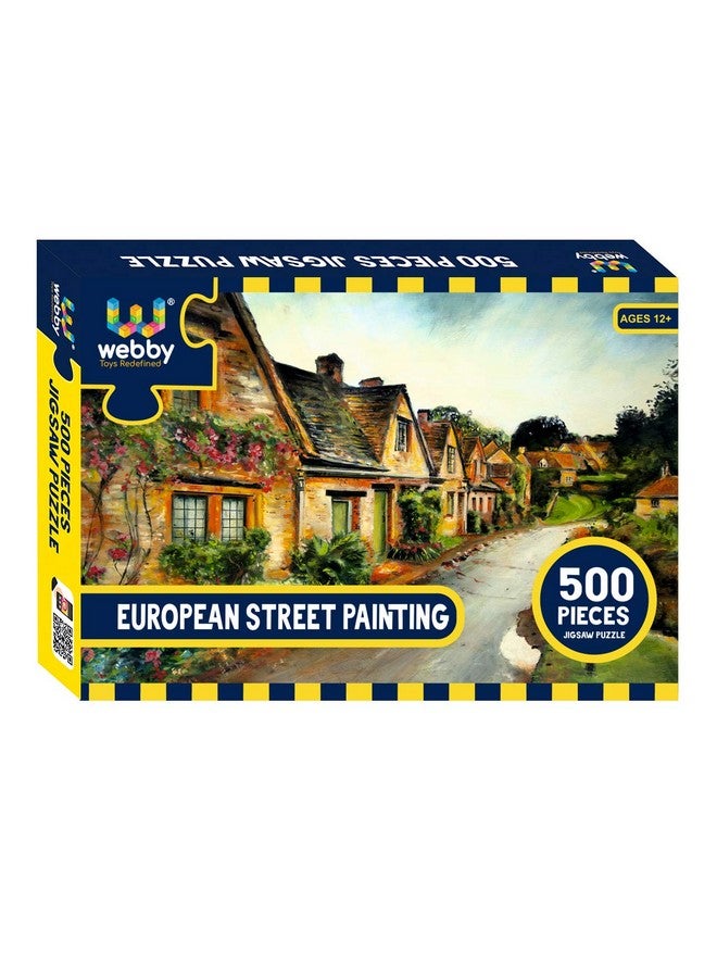 Webby European Street Painting Jigsaw Puzzle, 500 Pieces - Image 1