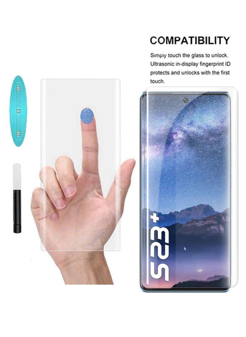 Generic - itel S23 Plus Screen Protector – UV Liquid Glue Full Screen Edge to Edge Tempered Glass Screen Protector, High Transparency, Delicate Touch, Anti-Explosion, Smooth Arc Edges. - Image 1