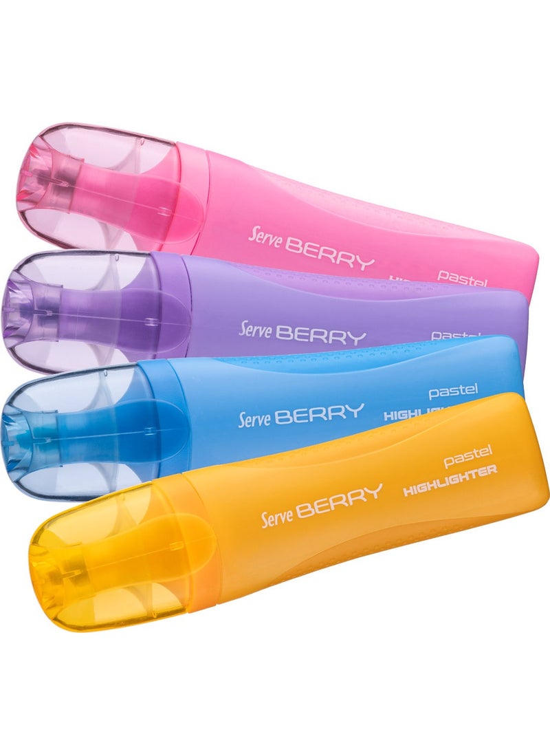 Serve Berry Highlighter Pastel Set of 4  - Image 2