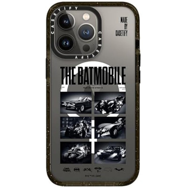 Casetify Impact iPhone 13 Pro Case 【Batman Co-Lab / 4X Military Grade Drop Tested / 8.2ft Drop Protection/Compatible with Magsafe】 - The Batmobile - Clear Black - Image 2