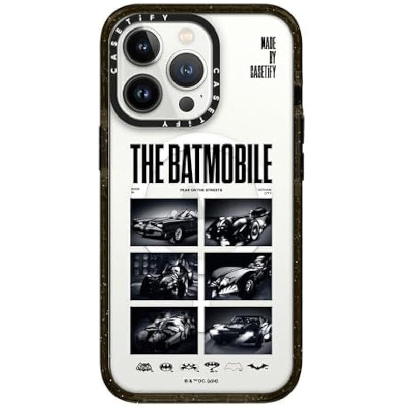 Casetify Impact iPhone 13 Pro Case 【Batman Co-Lab / 4X Military Grade Drop Tested / 8.2ft Drop Protection/Compatible with Magsafe】 - The Batmobile - Clear Black - Image 1