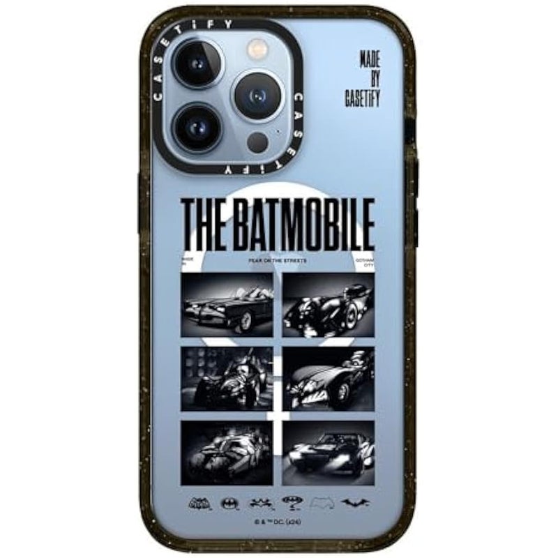Casetify Impact iPhone 13 Pro Case 【Batman Co-Lab / 4X Military Grade Drop Tested / 8.2ft Drop Protection/Compatible with Magsafe】 - The Batmobile - Clear Black - Image 3