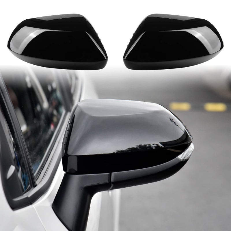 CKE for Toyota Corolla 2024 2023 2022 2021 2020 Accessories Sport Car Rearview Mirror Cover Trims Rear View Mirror Guard Protector Caps -Glossy Black - Image 1