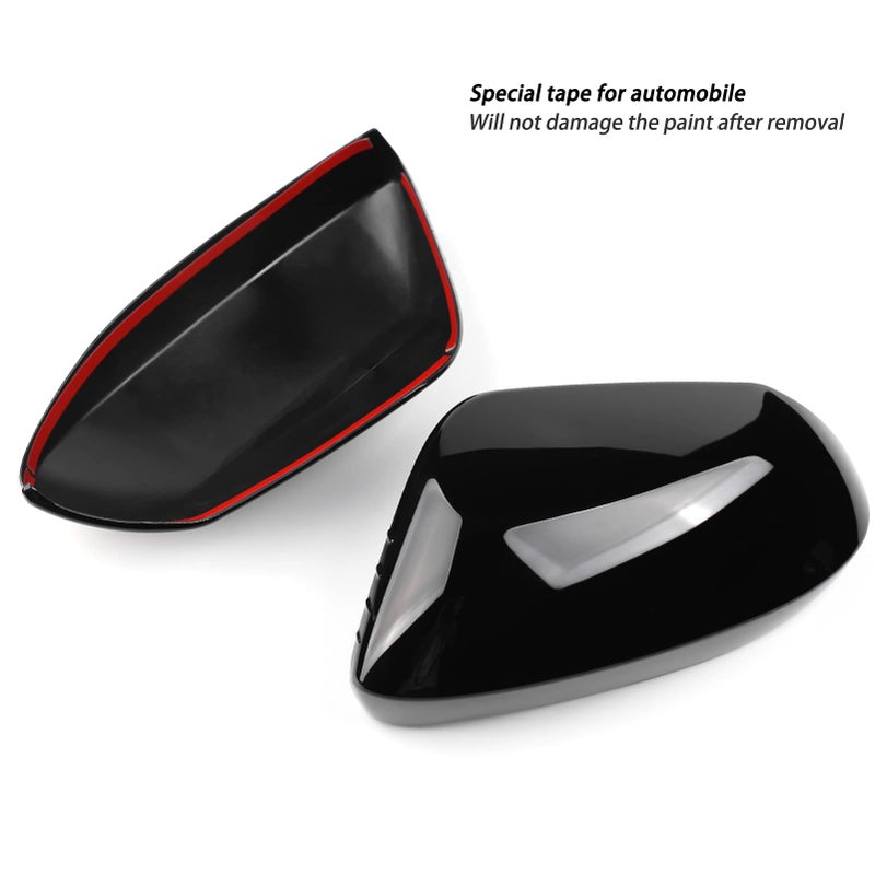 CKE for Toyota Corolla 2024 2023 2022 2021 2020 Accessories Sport Car Rearview Mirror Cover Trims Rear View Mirror Guard Protector Caps -Glossy Black - Image 2