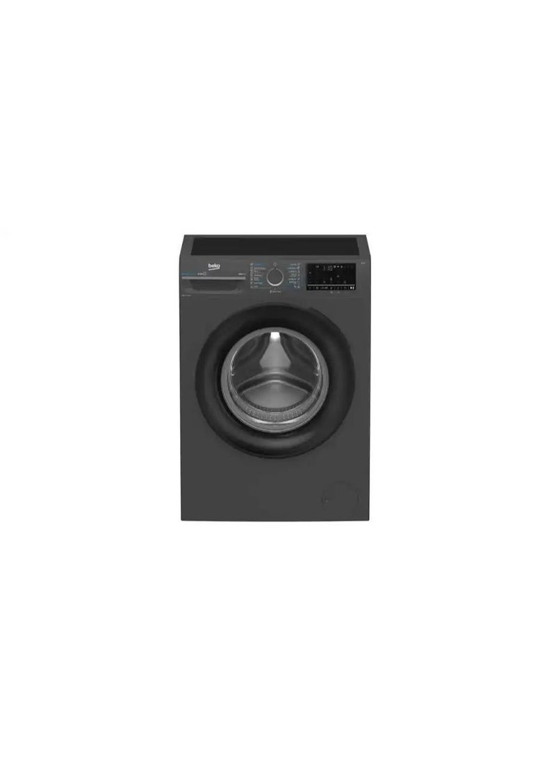 بيكو Beko Front Load Washing Machine, 8 kg, 1400 RPM, Digital Inverter, Gray - WFST87XA WFST87XA Gray - Image 1