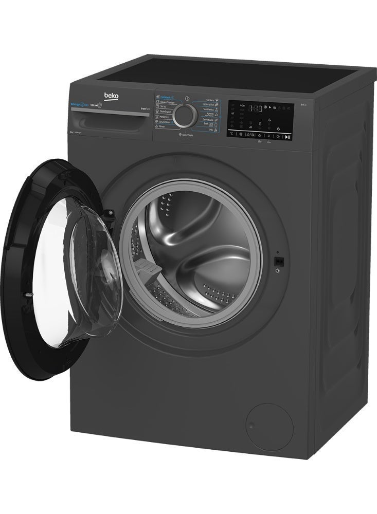 بيكو Beko Front Load Washing Machine, 8 kg, 1400 RPM, Digital Inverter, Gray - WFST87XA WFST87XA Gray - Image 4