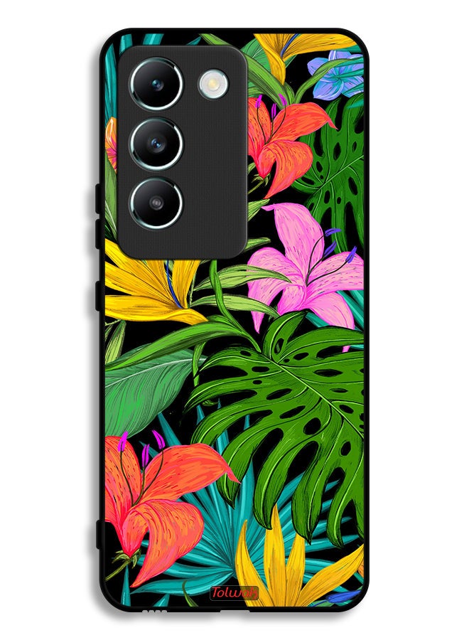 Tolwak Vivo Y100 4G Protective Case Cover Pattern Tropical Flowers Leaves - Image 1