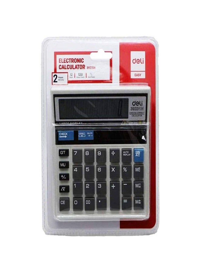 Deli W39231N 12 Digit GT Basic Calculator for Office with Step Check & Correct Function | 3 Years Warranty | - White - Image 4