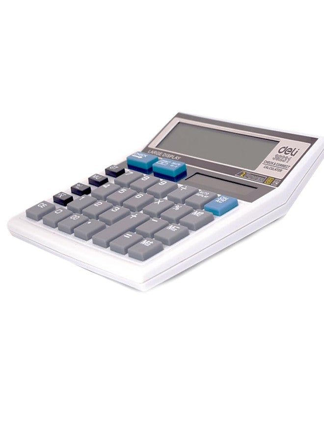 Deli W39231N 12 Digit GT Basic Calculator for Office with Step Check & Correct Function | 3 Years Warranty | - White - Image 2