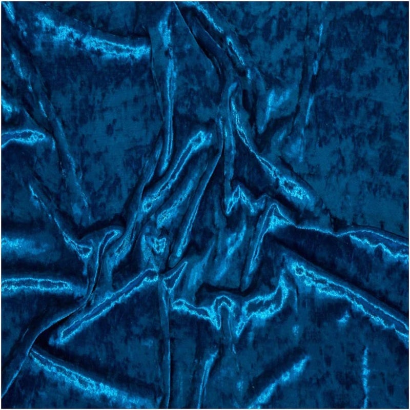 Minky Fabric Velvet Fabric 160cm Wide Blue Crushed Stretch Velvet Fabric for Cushions Curtain DIY Crafts for Blankets, Apparel, Baby Accessories, Throws, P (Color : 2, Size : 1m) - Image 1