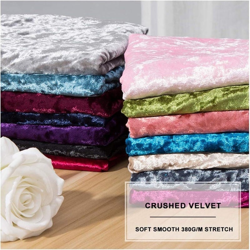 Minky Fabric Velvet Fabric 160cm Wide Blue Crushed Stretch Velvet Fabric for Cushions Curtain DIY Crafts for Blankets, Apparel, Baby Accessories, Throws, P (Color : 2, Size : 1m) - Image 2