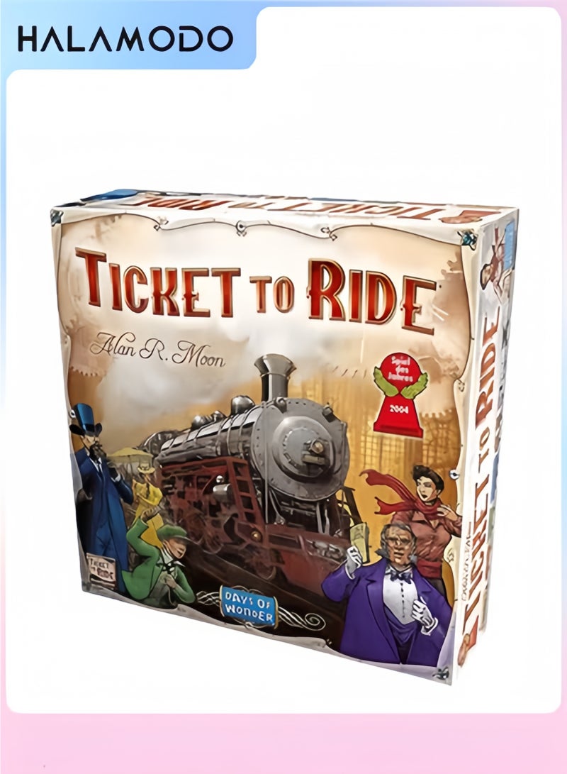 Halamodo Ticket to Ride Board Game A Cross-Country Train Adventure for Friends and Family Strategy Game for Kids & Adults, Ages 8+, 2-5 Players, 30-60 Minute Playtime - Image 1