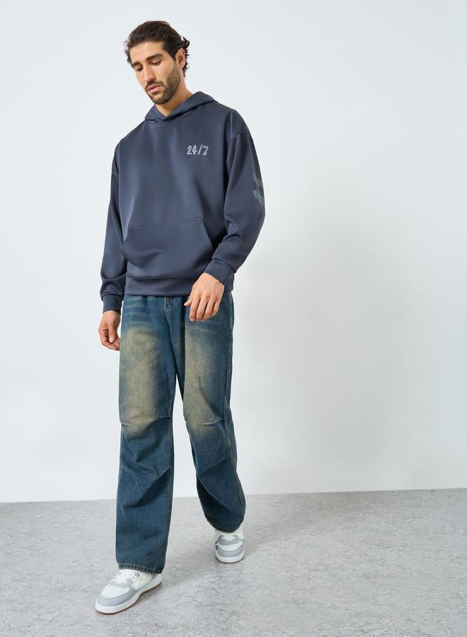 Styli Oversized Front and Back Print Scuba Hoodie - Image 2