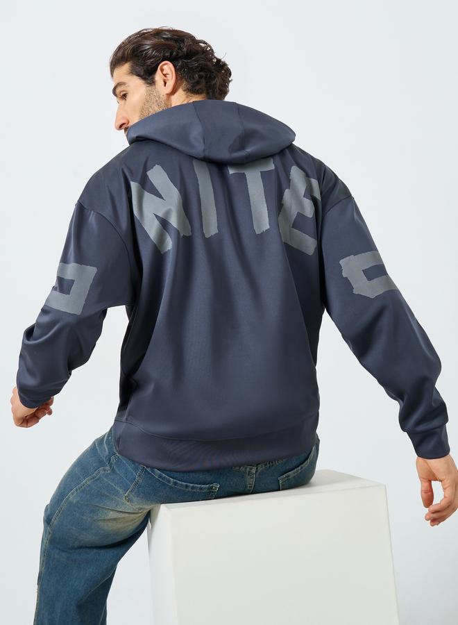 Styli Oversized Front and Back Print Scuba Hoodie - Image 1