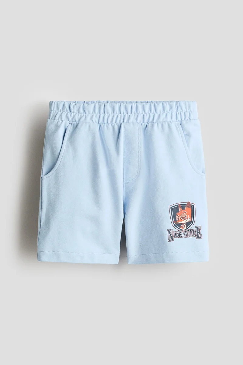 H&M Printed cotton sweatshirt shorts