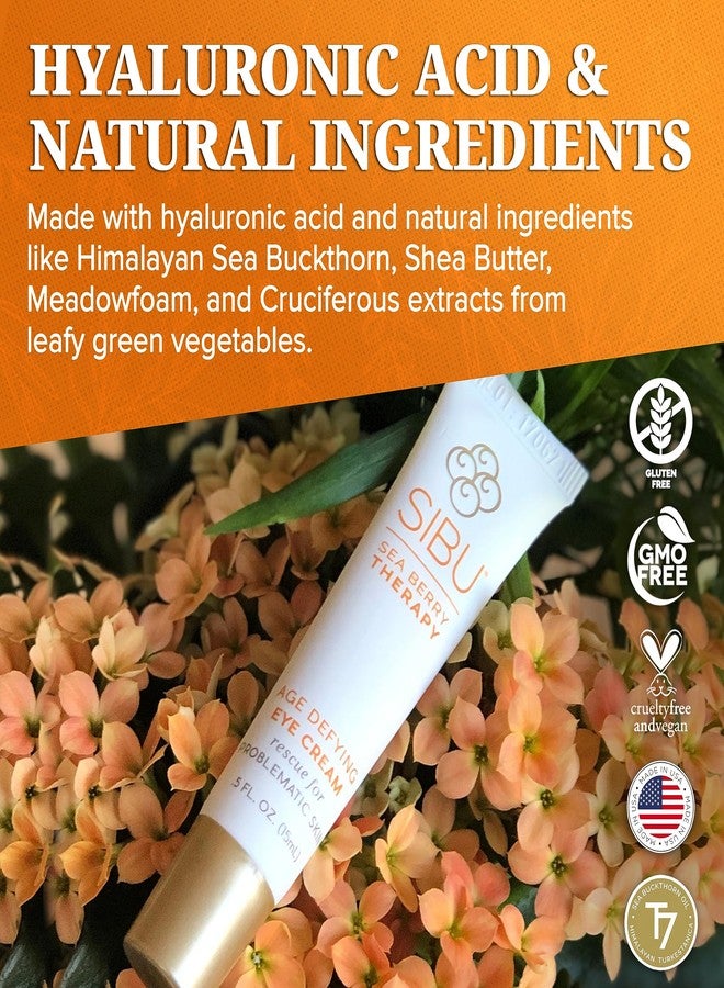 sibu Age-Defying Eye Cream, Made with Premium Himalayan Sea Buckthorn & Hyaluronic Acid (0.5 oz) - Smooths Eye Wrinkles & Reduces Puffiness - Image 2