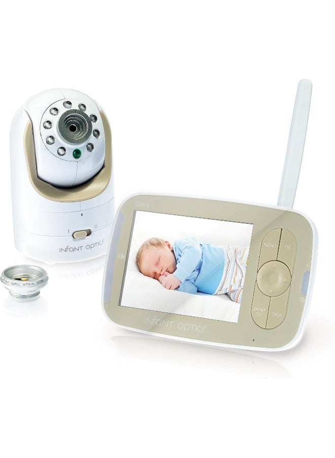 Infant Optics مراقب الأطفال إنفانت أوبتيكس DXR-8 مع إمكانية التحريك والإمالة والتكبير وعدسات بصرية قابلة للتبديل (3.5 بوصة) - Image 1