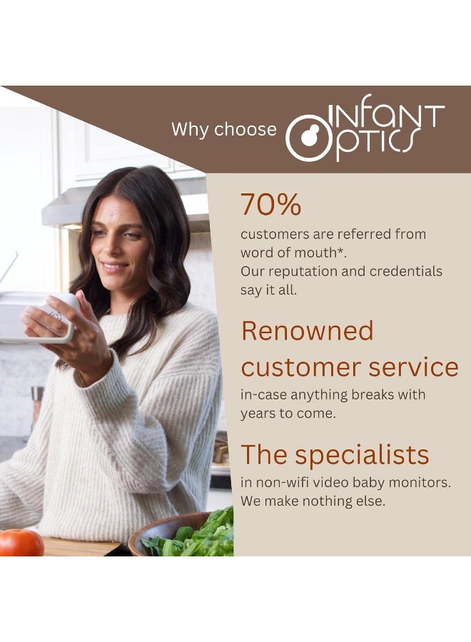 Infant Optics مراقب الأطفال إنفانت أوبتيكس DXR-8 مع إمكانية التحريك والإمالة والتكبير وعدسات بصرية قابلة للتبديل (3.5 بوصة) - Image 4