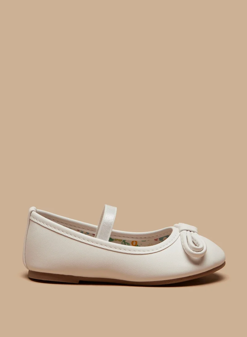 فلورا بيلا من شو إكسبرس Bow Accented Round Toe Slip On Ballerina Shoes