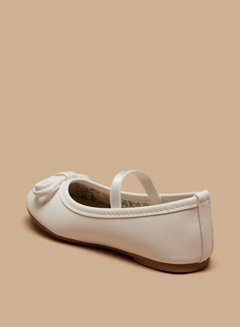 فلورا بيلا من شو إكسبرس Bow Accented Round Toe Slip On Ballerina Shoes