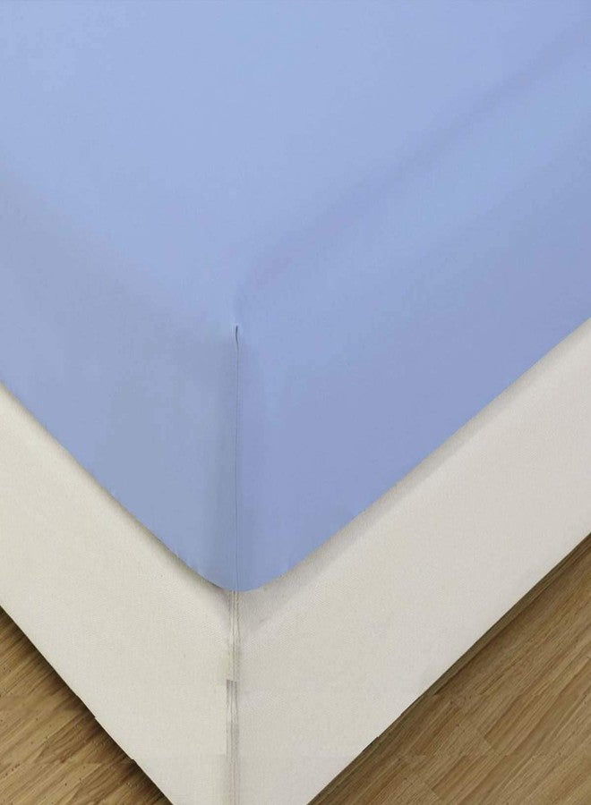 Rajlinen طقم ملاءات سرير مفرد - 4 قطع - فائق النعومة - جيوب عميقة - سهل التركيب - ملاءات تسمح بمرور الهواء وتمنح شعورًا بالبرودة - ملاءات فاخرة تُضاهي ملاءات الفنادق - ملاءات مفردة - لون أزرق فاتح سادة - Image 4