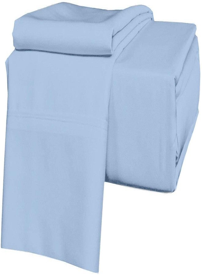 Rajlinen طقم ملاءات سرير مفرد - 4 قطع - فائق النعومة - جيوب عميقة - سهل التركيب - ملاءات تسمح بمرور الهواء وتمنح شعورًا بالبرودة - ملاءات فاخرة تُضاهي ملاءات الفنادق - ملاءات مفردة - لون أزرق فاتح سادة - Image 1