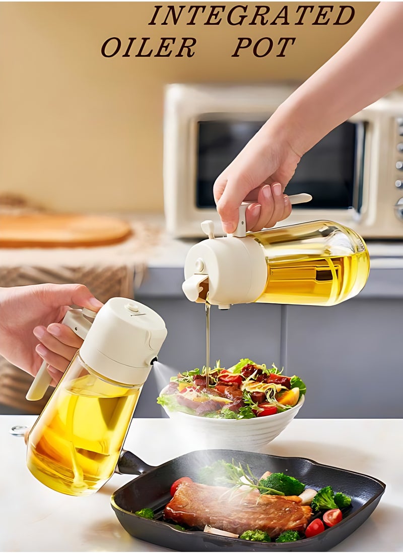 دبليو أيه أو كي أن بخاخ الزيت للطبخ ، بخاخ زيت الزيتون ، زجاجة تخزين المطبخ بالرش والرش ، بخاخ زيت الزيتون للمقلاة الهوائية سعة كبيرة بخاخ زيت زجاجي دائم لطهي سلطات الشواء  - Image 4