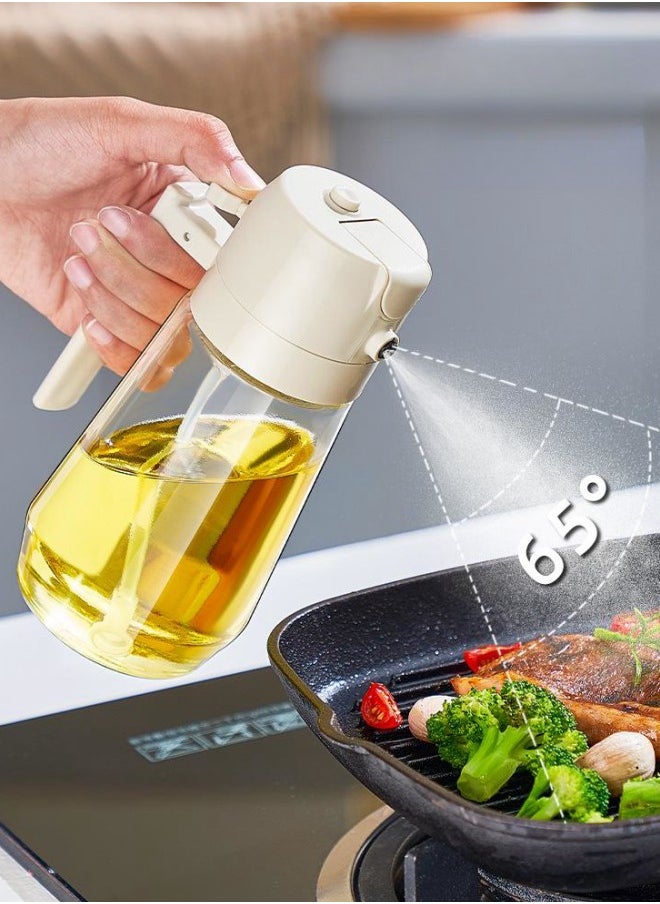 دبليو أيه أو كي أن بخاخ الزيت للطبخ ، بخاخ زيت الزيتون ، زجاجة تخزين المطبخ بالرش والرش ، بخاخ زيت الزيتون للمقلاة الهوائية سعة كبيرة بخاخ زيت زجاجي دائم لطهي سلطات الشواء  - Image 2