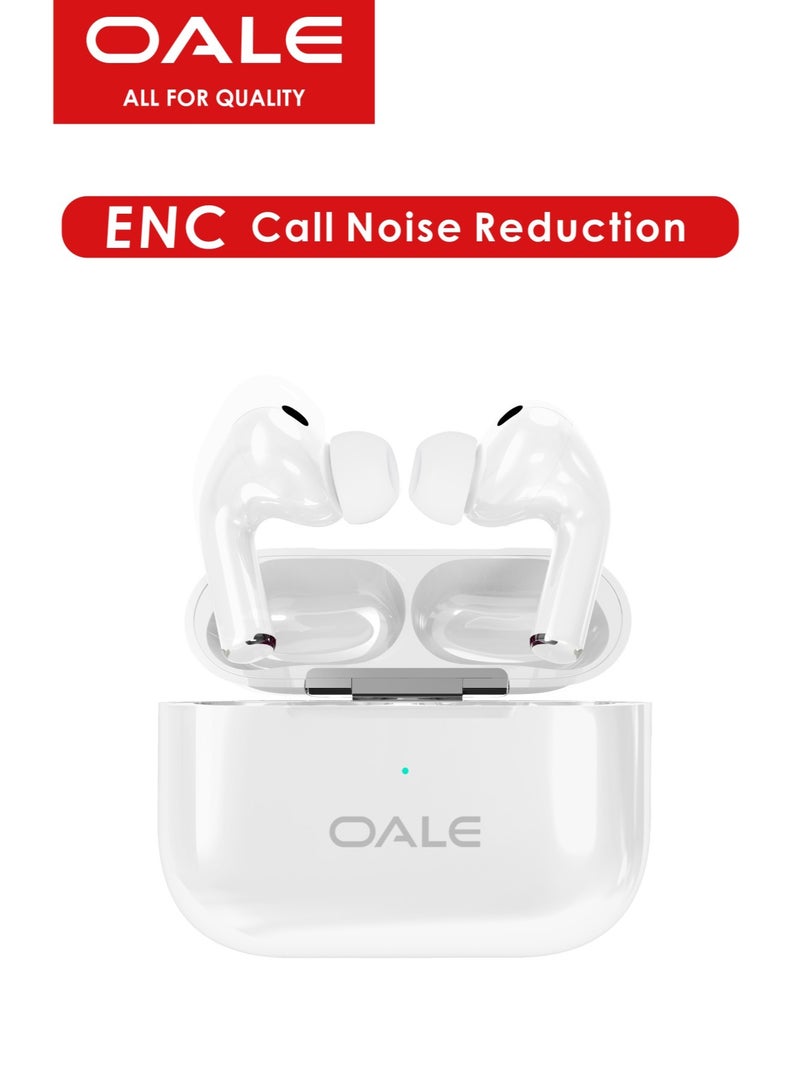 OALE iAir Pro3 TWS Earbuds, 30H Playtime, ENC Noise Cancellation, Bluetooth 6.0, Multiple Ear Tips, Stylish Design with Lanyard - Image 1