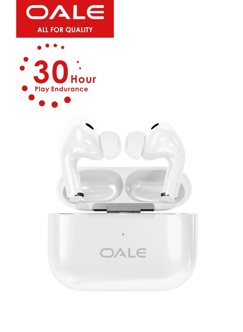 OALE iAir Pro3 TWS Earbuds, 30H Playtime, ENC Noise Cancellation, Bluetooth 6.0, Multiple Ear Tips, Stylish Design with Lanyard - Image 2