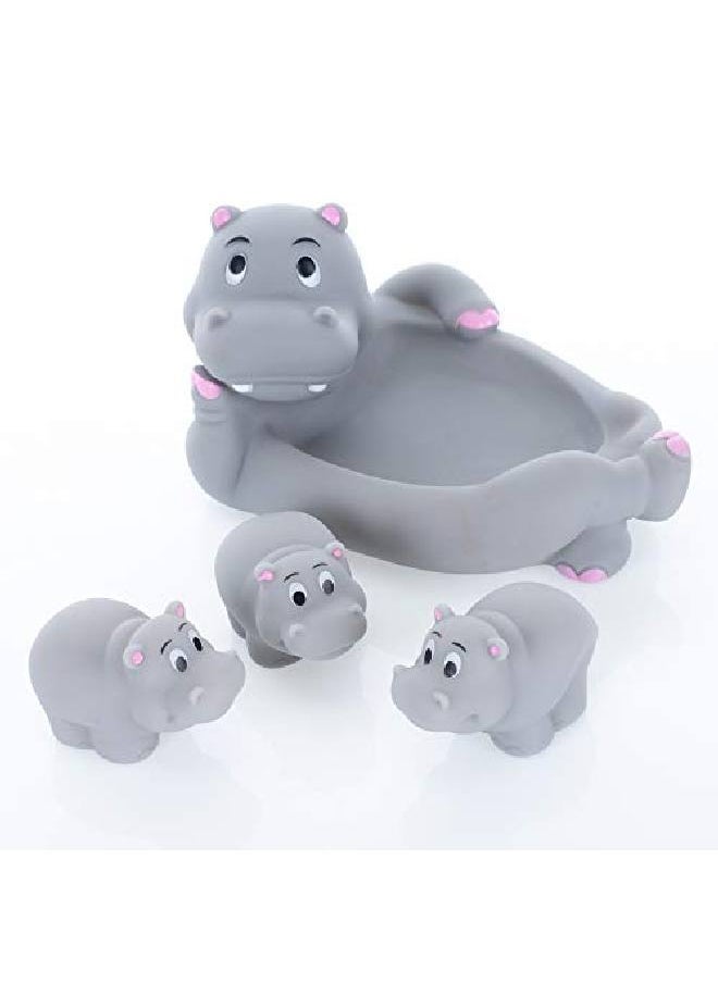 Playmaker Toys Rubber Hippo Family Bathtub Pals Floating Bath Tub Toy  - Image 4