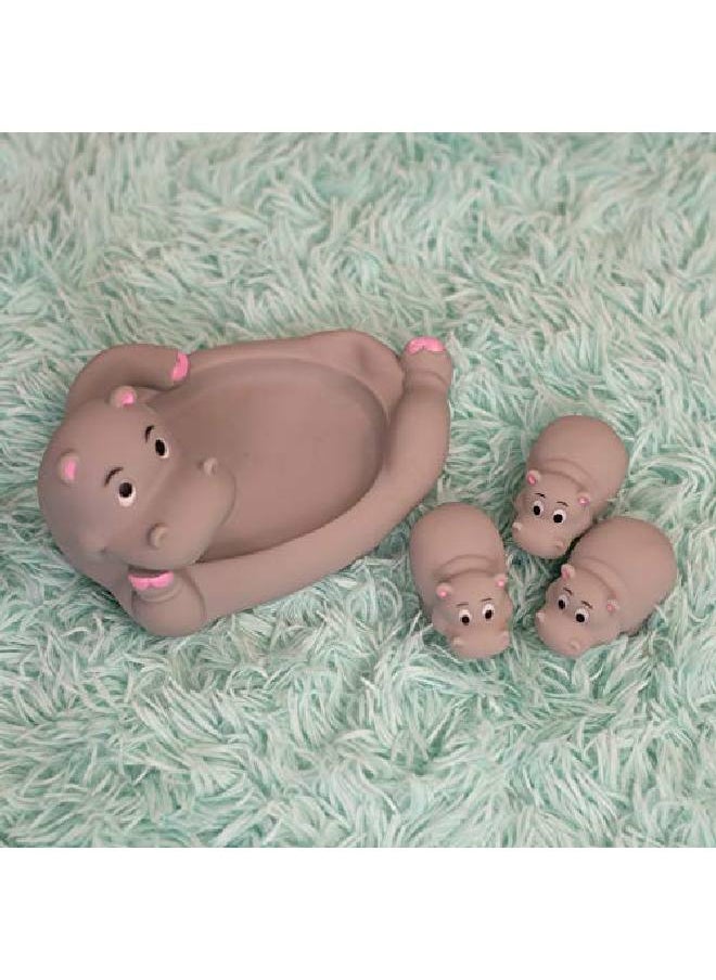 Playmaker Toys Rubber Hippo Family Bathtub Pals Floating Bath Tub Toy  - Image 5