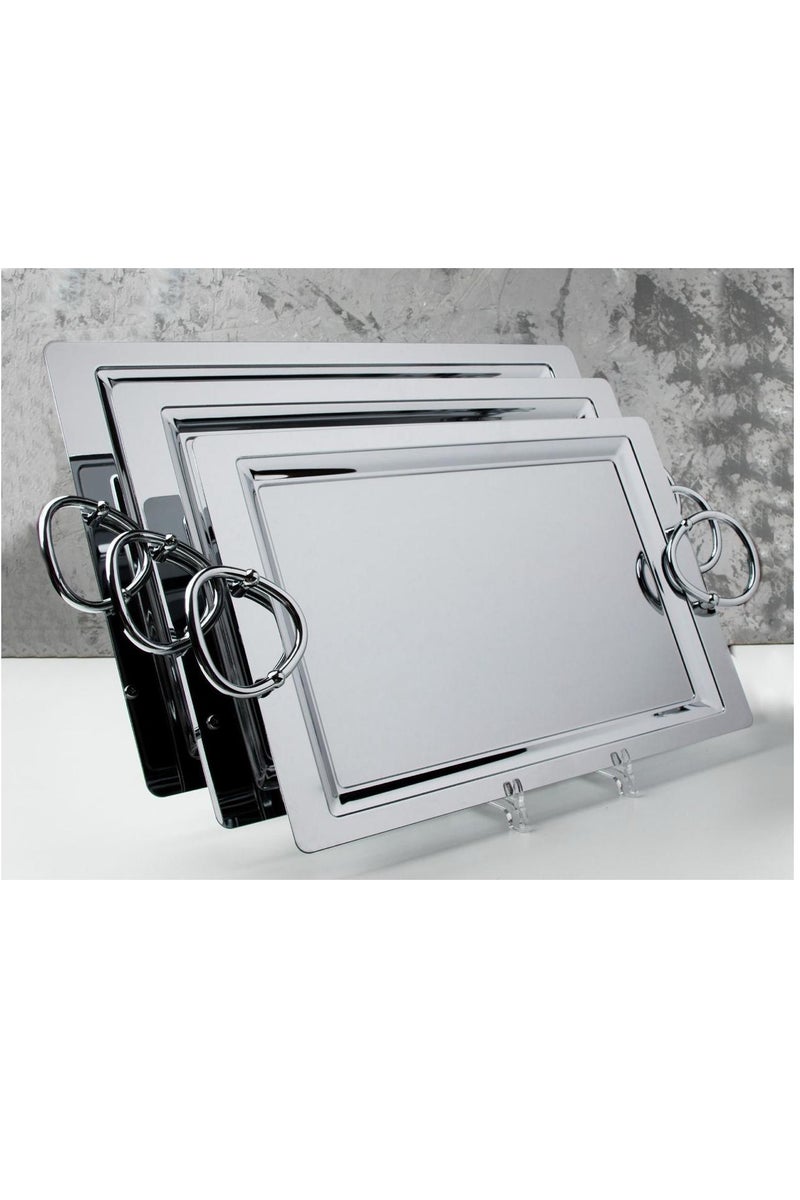 طقم تباسي تقديم ستيل 3 قطع